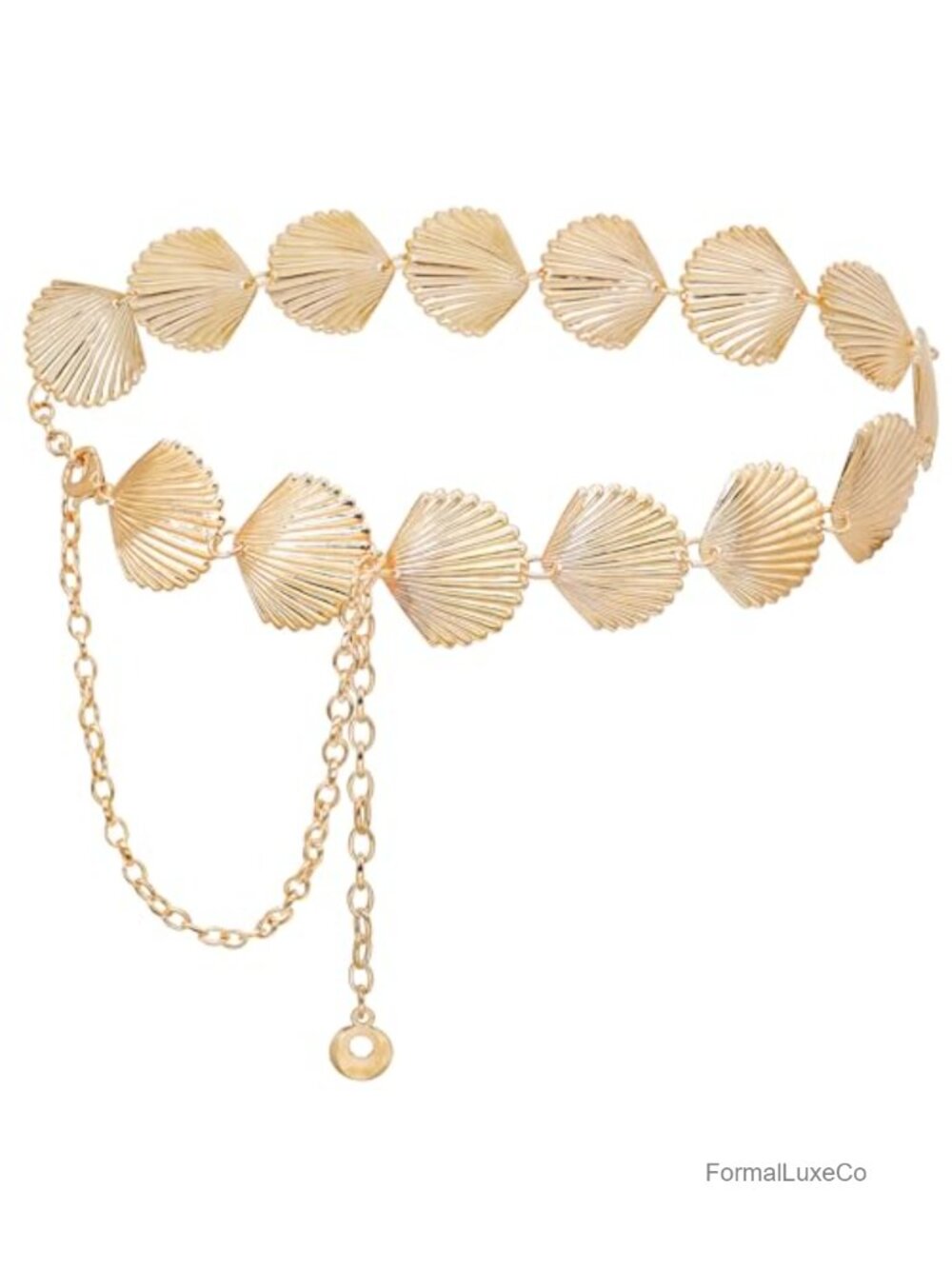 Boho Chain Waist Belt Metal Alloy Curb Chain Sashes for Dresses